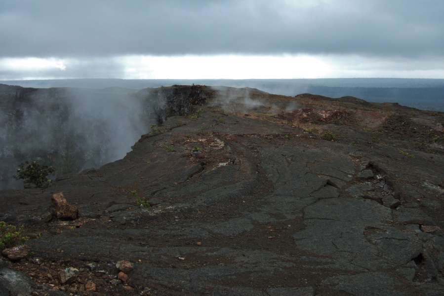 Although it was tempting to peer down into the crater, we dared not venture too close to the crumbly edge of the rim.