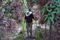 David trudges up the switchbacks to the rim of Pu'u Huluhulu.