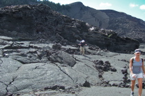 We shared lunch with a volcanic steam vent (center left).