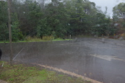 Pouring rain at Waimea Canyon Lookout