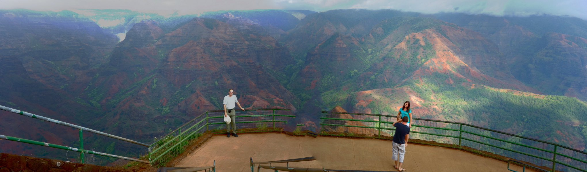 Bill at Waimea Canyon Lookout (3360ft)