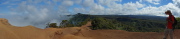David gets read to hike to Pihea Lookout (4284ft) in the distance.
