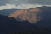 Sun shines on a flank of Pu'u Ki.