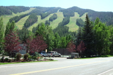 Bald Mountain ski runs on Warm Springs side of the mountain