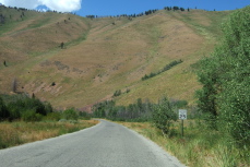 The road loses its center line.