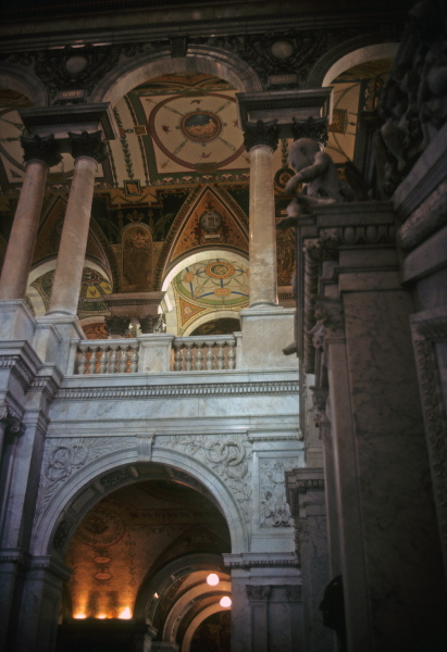 Ornate ceiling at Library of Congress