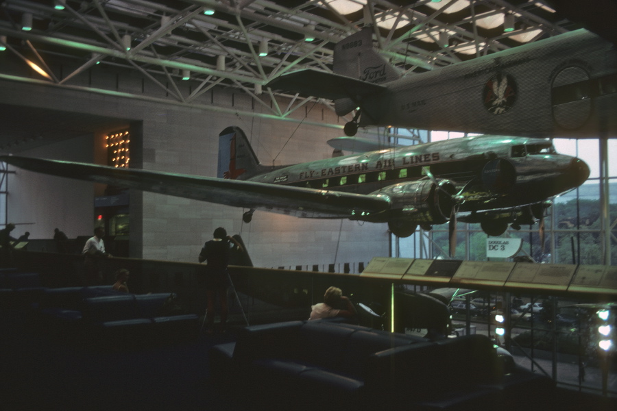 Airplanes inside the Air and Space Museum