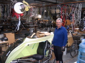 Ron Bobb at the Easy Racers factory, Freedom, CA.