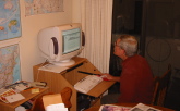 Ron at the computer.