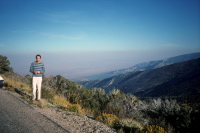 View down to the desert near Baker from Wheeler Peak Scenic Drive
