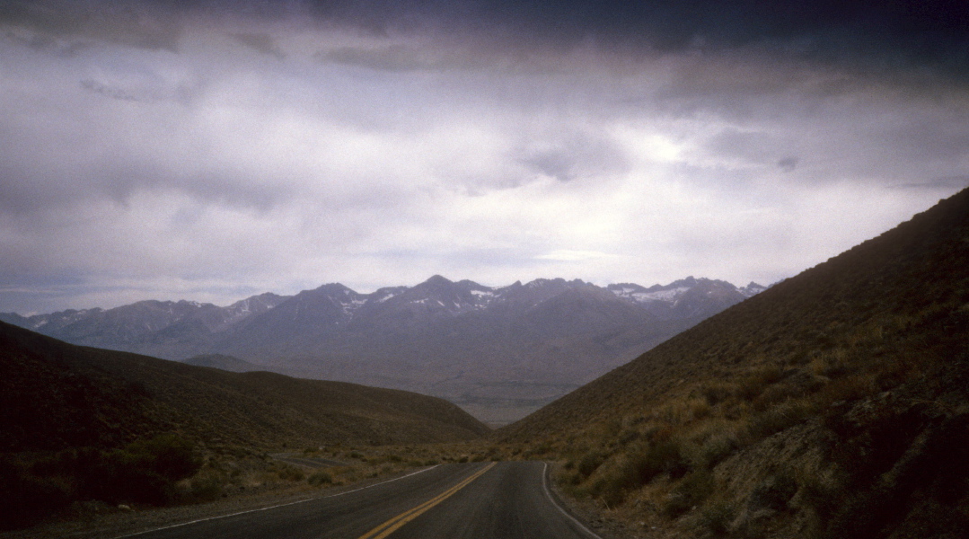 Descending CA168 out of the White Mountains toward Big Pine.