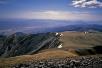 View of the final approach from the summit of White Mountain Peak.