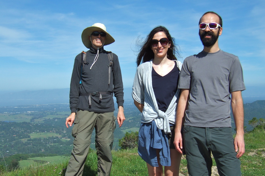 On the south summit of Windy Hill: Bill, Pauline, and Bogdan