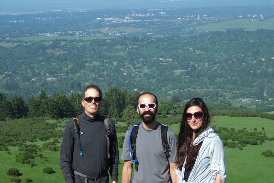 Bill, Bogdan, and Pauline on the north summit of Windy Hill