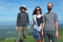 On the south summit of Windy Hill: Bill, Pauline, and Bogdan