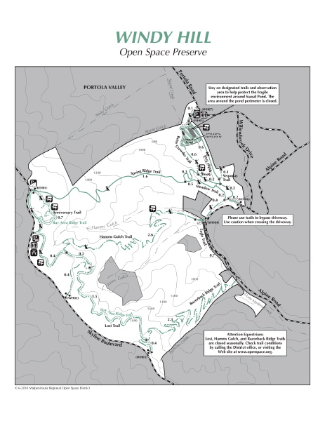 Windy Hill Preserve Map - Open full-size version to see details.