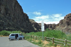 At the rest stop south of Jackpot, NV