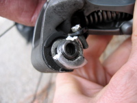 The derailer hanger broke off.