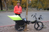 Zach poses with his tricked-out Bacchetta Aero.
