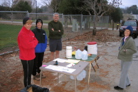 Craig, Lorna, and friends staff the Gilroy morning rest stop.  (210ft)