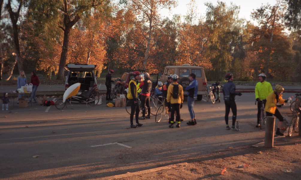 Getting ready to ride.