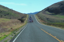 The big group is looking a little smaller on the return trip.