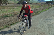 Jack Joseph rides down Old Airline Highway.