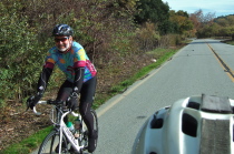 A rider on Cienega Road