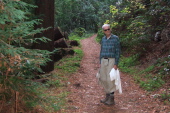 David on the Alambique Trail between the lower and upper sections of the park