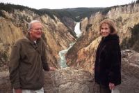 David and Kay at Artist Point in Yellowstone Canyon.