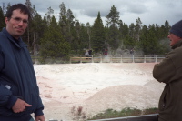 Bill in front of Fountain Paint Pot