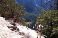 David laboring up the hot switchbacks.