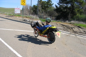Zach Kaplan riding his Earth Cycles Sunset up Collier Canyon Rd.