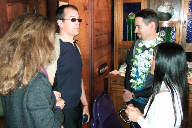 Zach and Michi receive Kevin Kelly and companion.