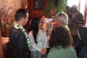 Zach and Michi receive Michael J.