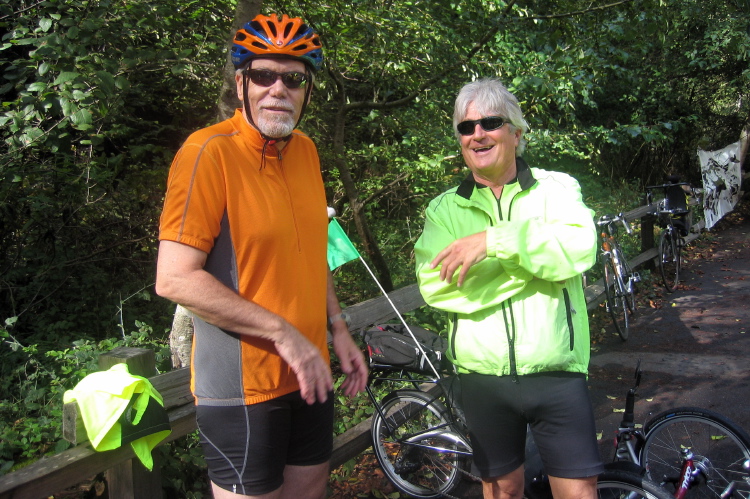 Janusz Mermel and Michael J. share a lighter moment at Muir Woods.