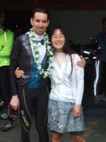 Zach and Michi before the ride.