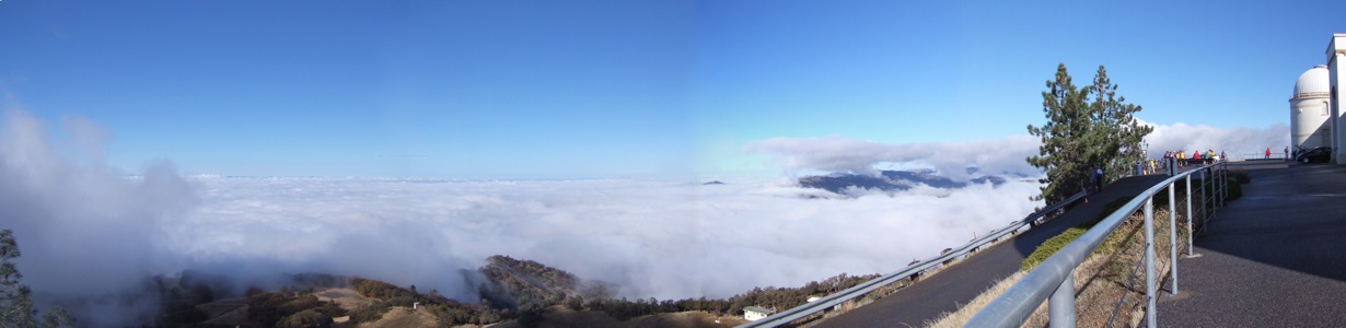 Mt Hamilton above the fog - 11/2008