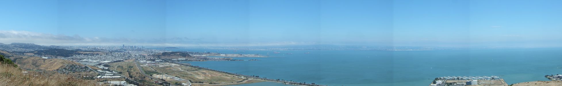View Northeast from San Bruno Mountain Southeast Ridge - 7/2011